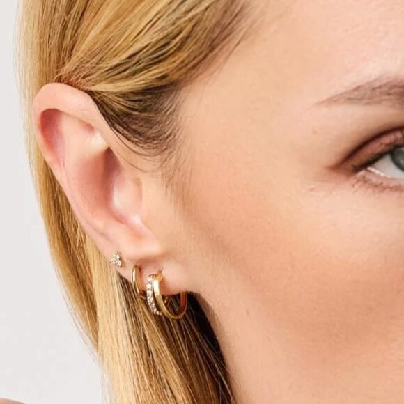 NEW Ana Luisa Toda Small Double Hoop Earrings - Picture 3 of 4